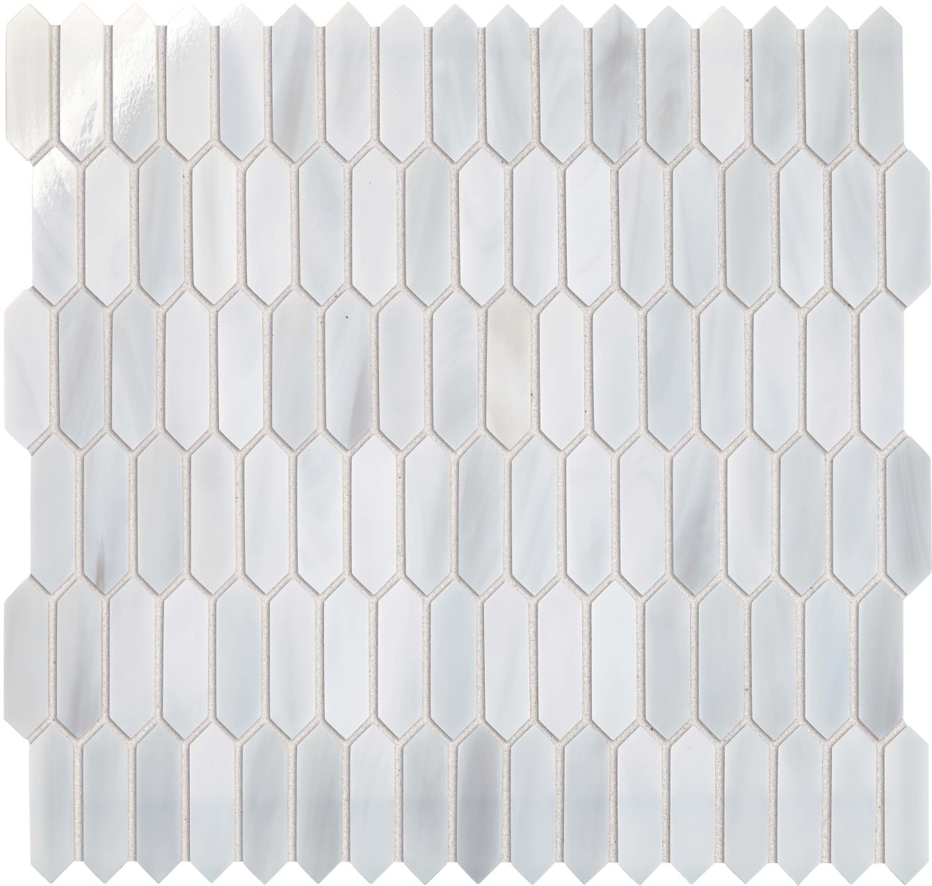 Coastal Effects Pearl 1x2 Picket Mosaic Glossy Virginia Tile Company