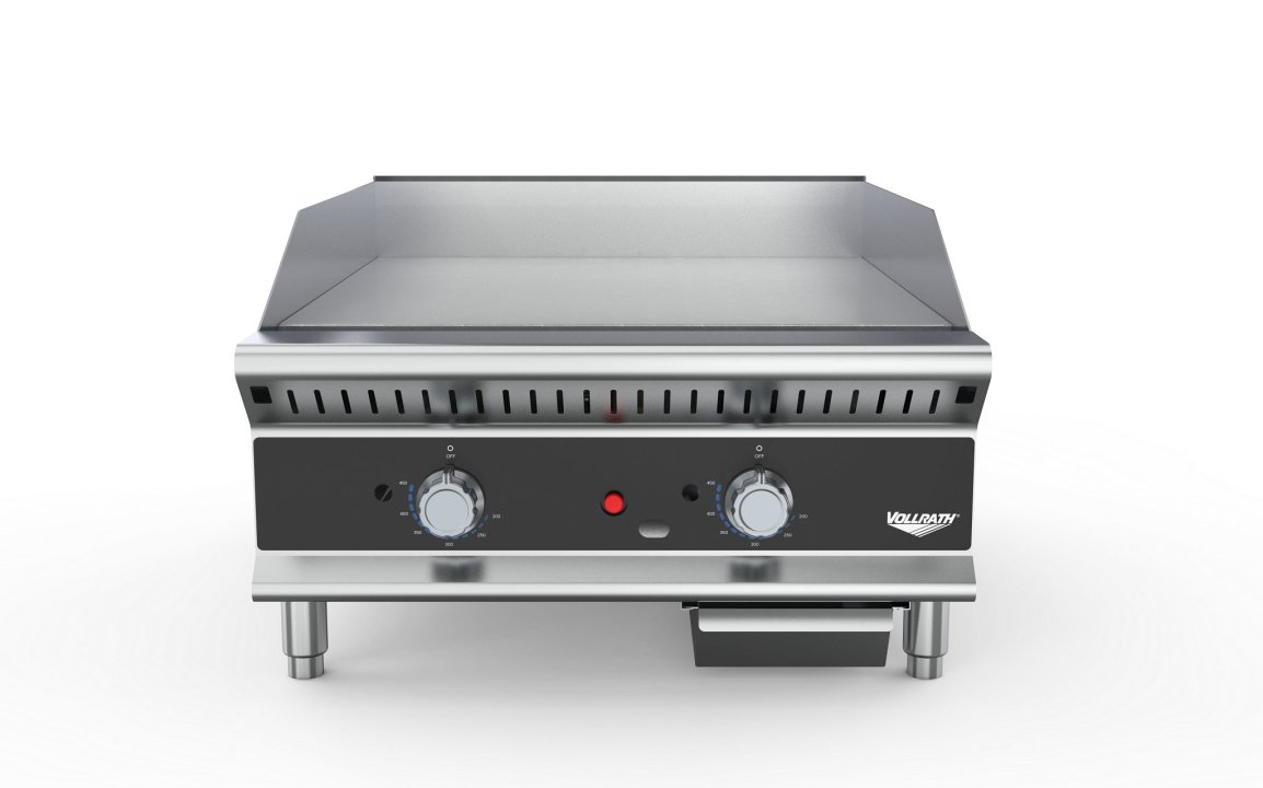 24-inch heavy-duty flat-top gas griddle with thermostatic controls