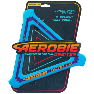 Aerobie Orbirter High Performance Boomerang, Outdoor Flying Disc, Returning Boomerang, Flying Ring for Kids Parties and Backyard Games, Teen Boys Gift Ideas, Kids Toys for Ages 5 & Up, Blue, 11.5”