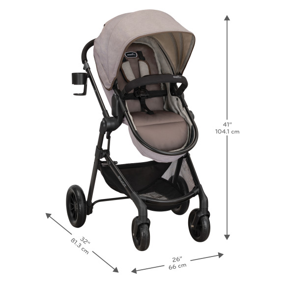 Pivot Modular Travel System with LiteMax Infant Car Seat with Anti-Rebound Bar Support Specifications