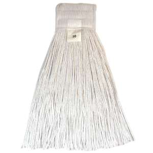 Hillyard, Rayon Cut-End Wet Mop Head with 5" Headband, 20 oz, White