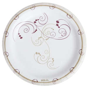 SOLO, Symphony® Paper Dinnerware, Mediumweight Plate, 8.5" dia, Tan, 500/Case
