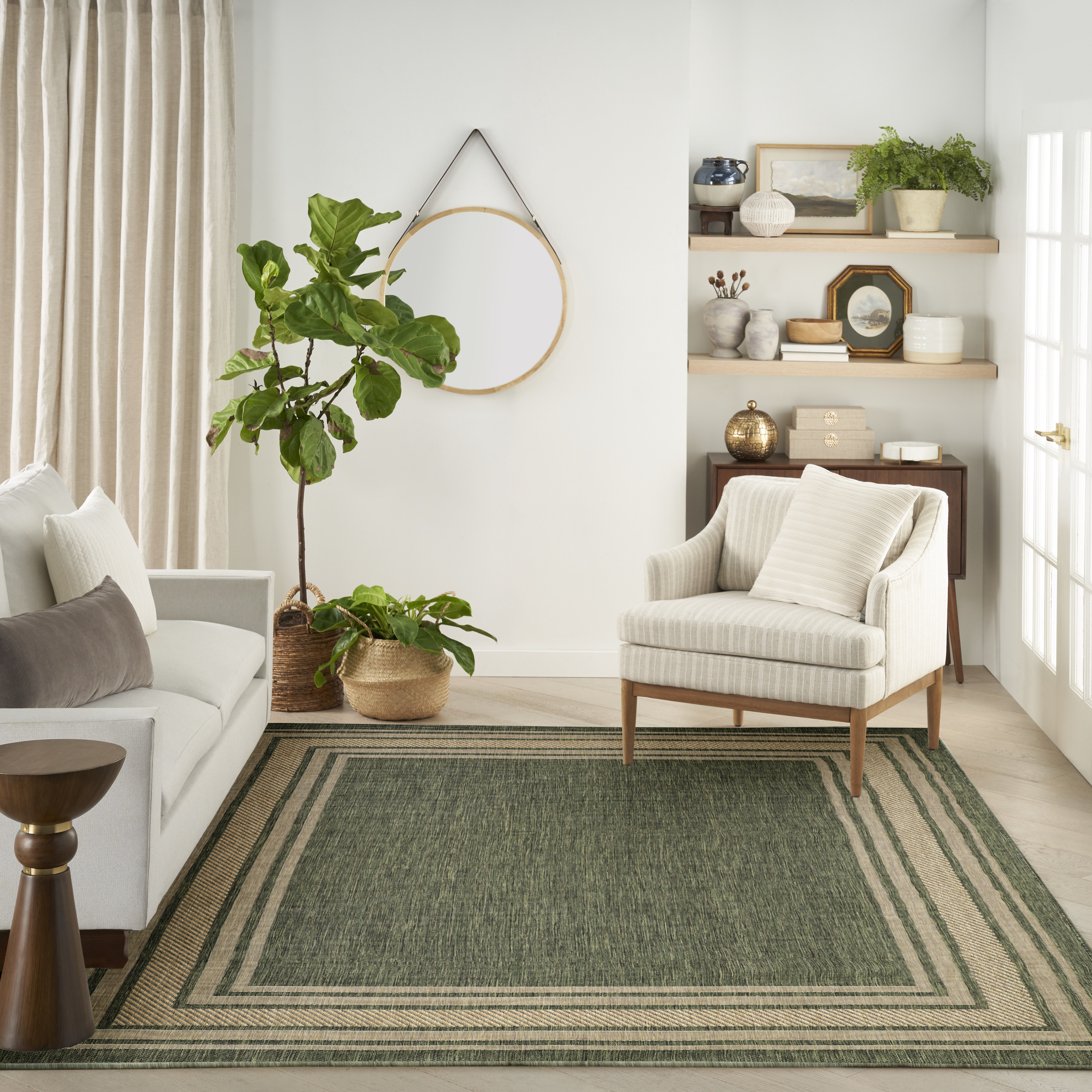 Nourison Horizon Indoor/Outdoor 8' x 10' Green Modern Rug