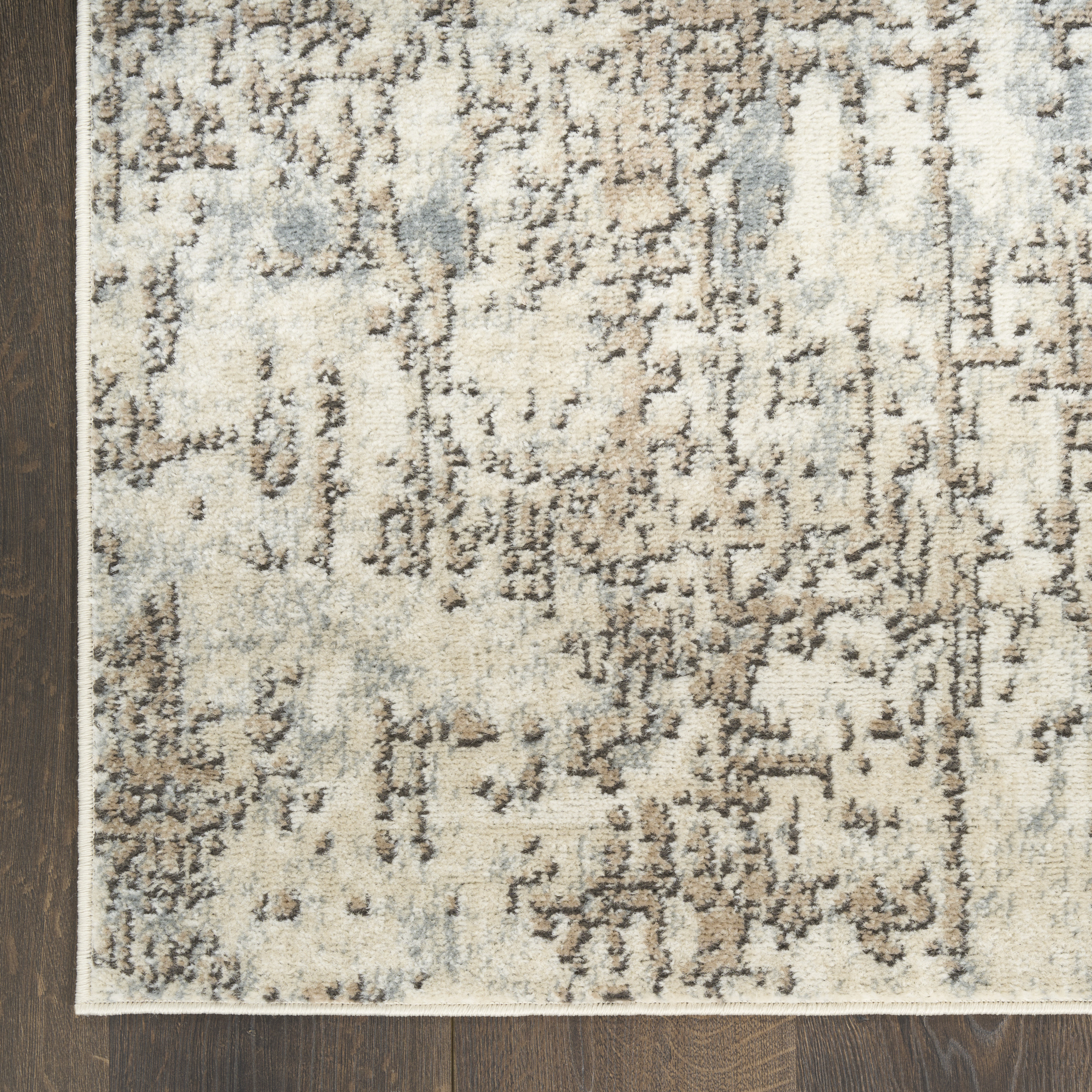 Nourison Quarry 3'9" x 5'9" Ivory Beige Modern Indoor Rug