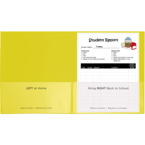 Classroom Connector&trade; School-To-Home Folders, Yellow, Box of 25