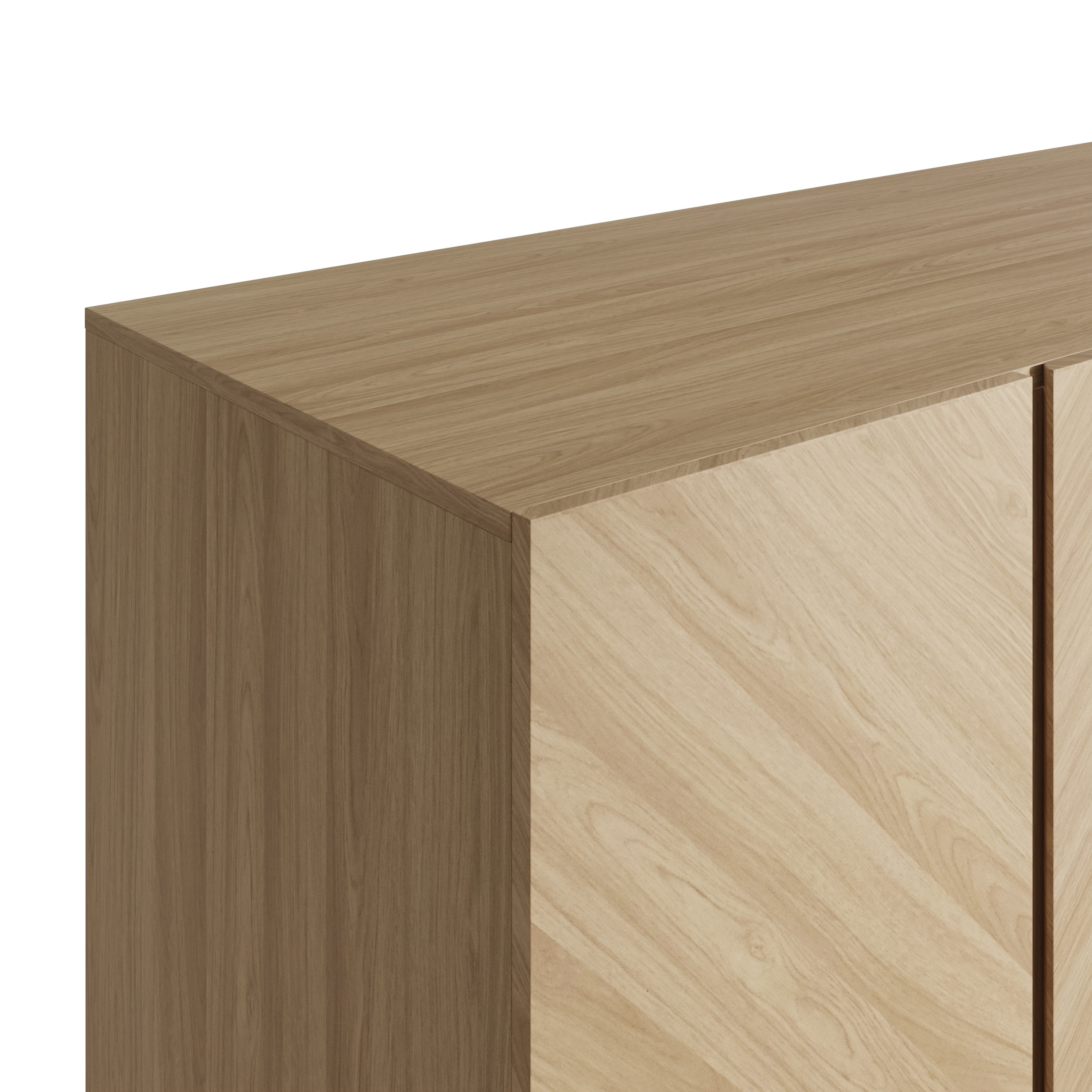 Catania 3 Door 4 Drawer Wardrobe Euro Oak - Picture 6 of 7