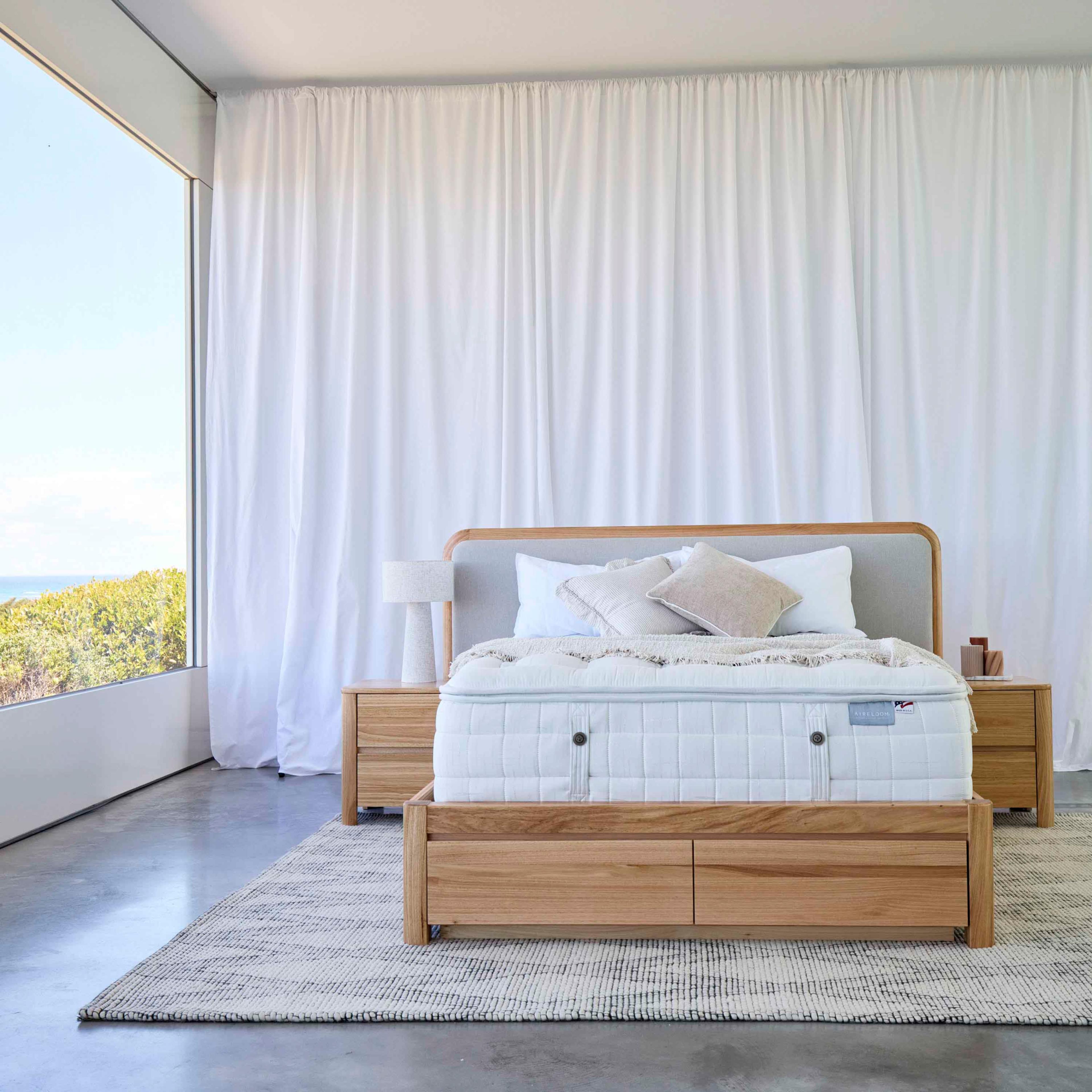 Lifestyle image of the  Aireloom Karpen Ivory Mattress, Firm from Forty Winks