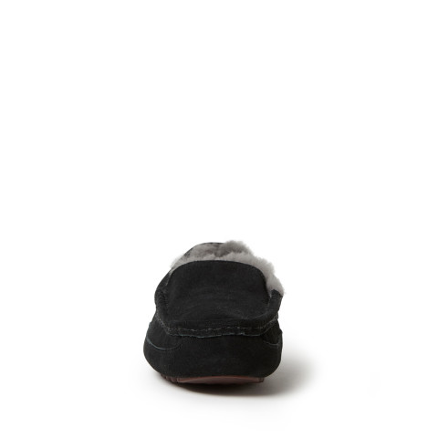 Fireside By Dearfoams Men's Melbourne Genuine Shearling Moccasin Slipper - Picture 9 of 20