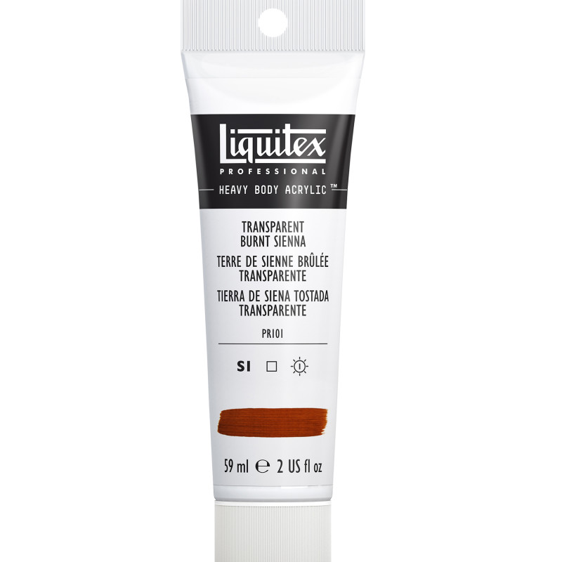 Professional Heavy Body Acrylic Paint, 59 mL Tube, Transparent Burnt Sienna