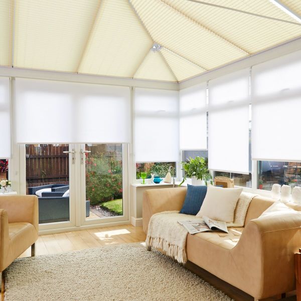 Malbec White Pleated Blind