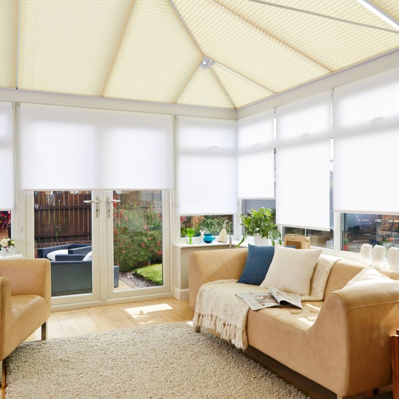 Malbec White Pleated Blind