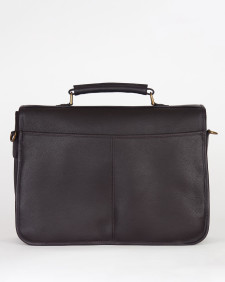 Leather Briefcase Chocolate