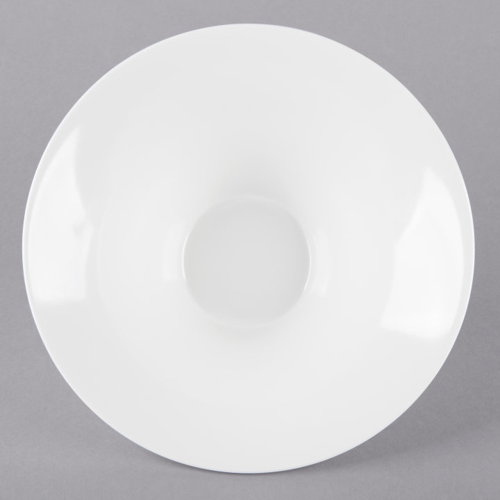 Medium White Cubic Melamine Pedestal Bowls