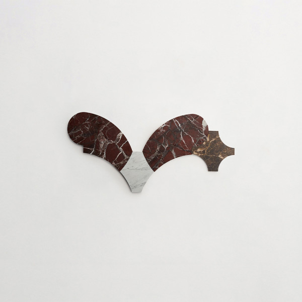 clé lapidary + cristina celestino | moscova wall | rosso italiano, iberian chocolate + carrara (bundle) | honed