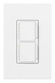 MAESTRO® Dual Dimmer with Wallplate Plastic 1-Pole 300W 120V ac 2.5A Rocker Switch White 4.69 H x 2.9 W x 0.3 D in.