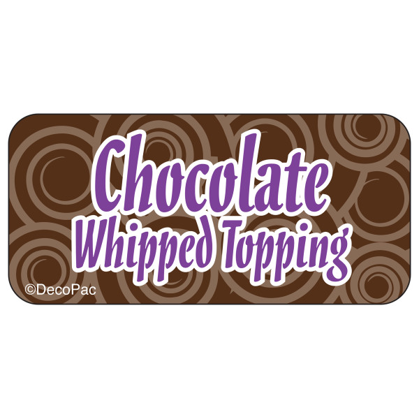 Chocolate Whipped Topping Label PhotoCake® Edible Image