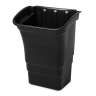Rubbermaid Commercial, Optional Utility Cart Refuse/Utility Bin, 8 gal, Polyethylene, Black