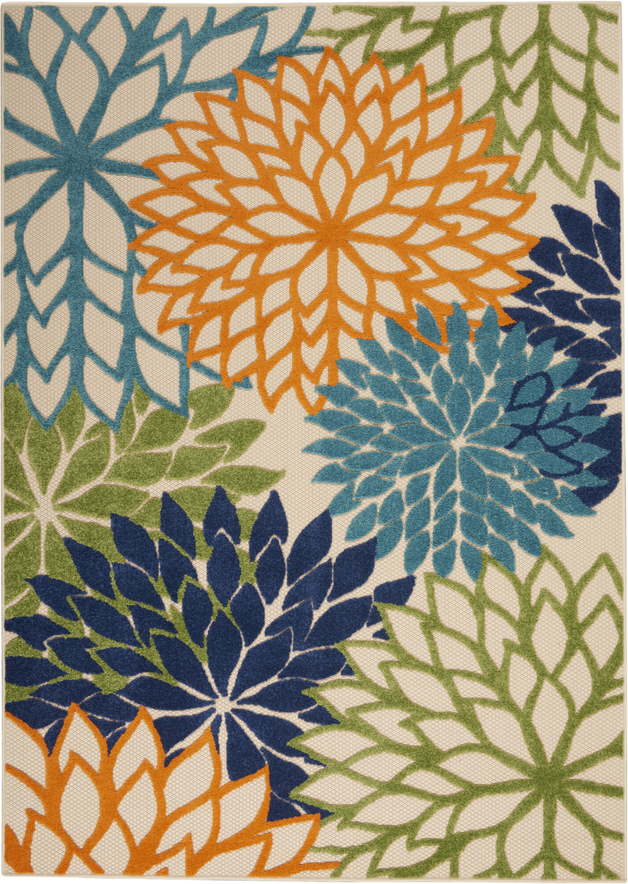 Nourison Aloha 5'3" x 7'5" Multicolor Tropical Rug