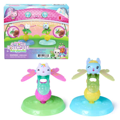 DreamWorks Gabby's Dollhouse Fairylandia Cakey Cat & Luli-Loo Flutter-rriffic Fairy Rings 2-Pack, Wearable Pretend Play Toys with Flapping Wings for Kids, Ages 3+