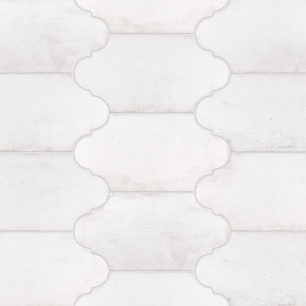 Alhama Provenzal White 6.25x12.75 Specialty Porcelain Floor and Wall Digital Pattern