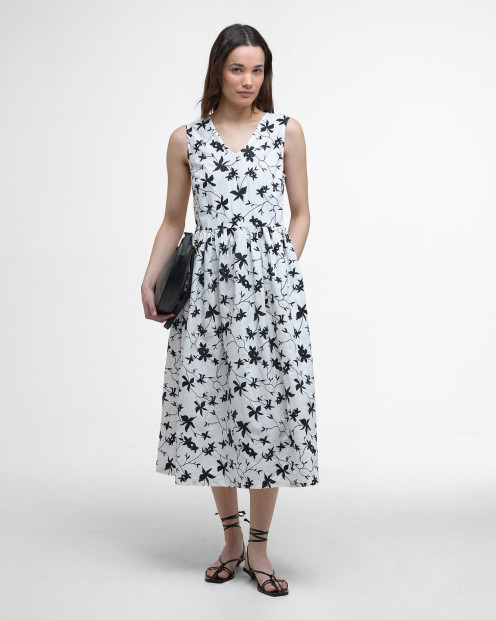 Abito midi con stampa Elina 