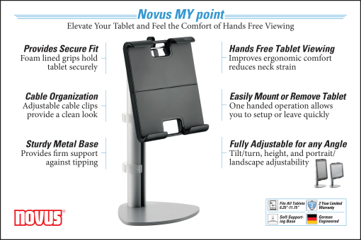 Novus MY Point Tablet Holder InfoGraphic