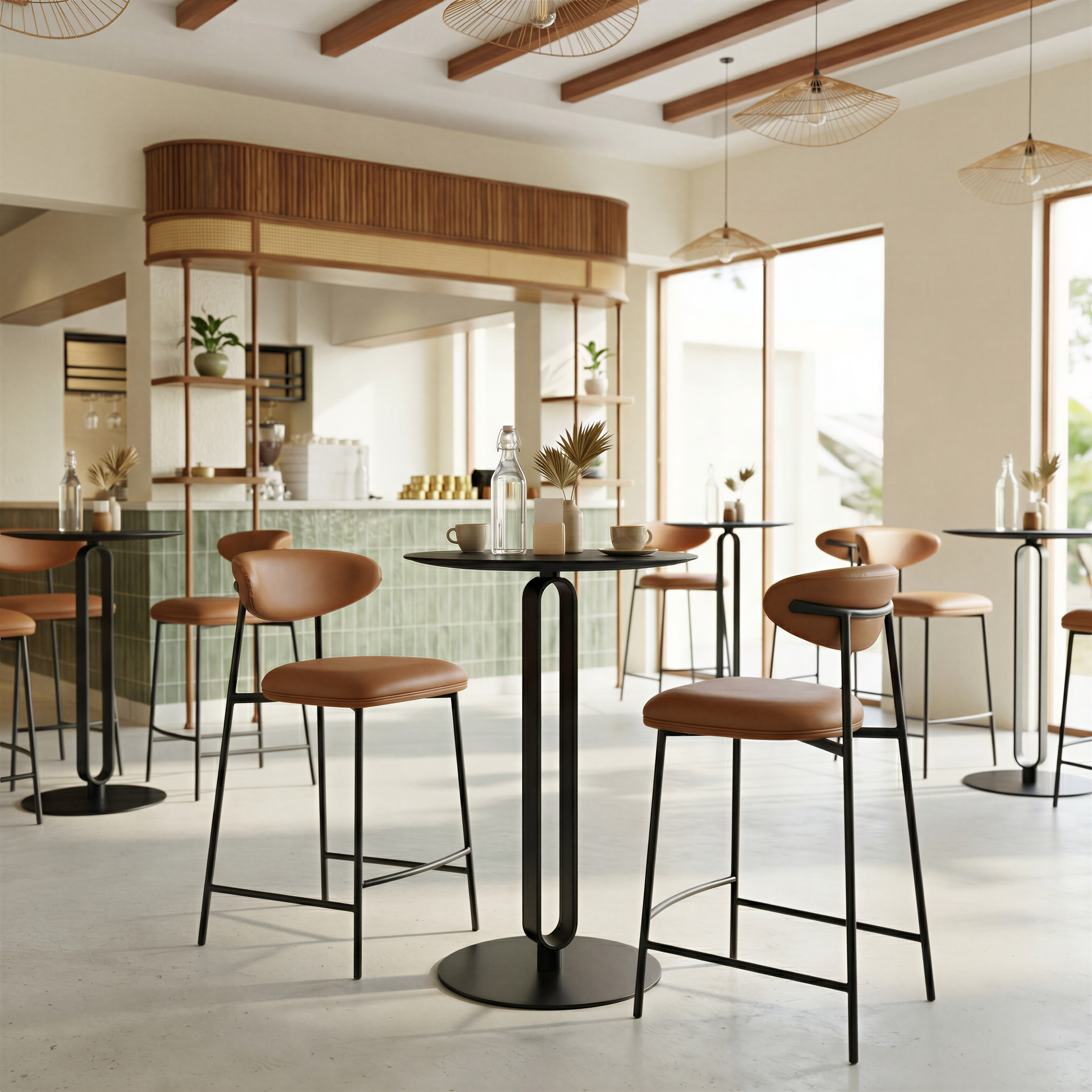 Rorun Counter Stool (Set of 2) Brown product image