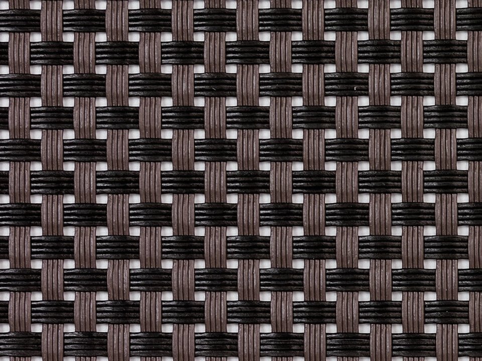 Mantel individual trama gruesa de PVC y poliéster de 45 x 30 cm en Marrón-Negro