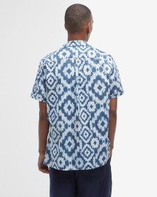 Homelane Printed Short-Sleeved Shirt Classic Navy