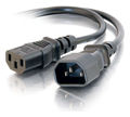 2 ft. 16 AWG 250V Computer Power Extension Cord (IEC320C14 to IEC320C13) [TAA]