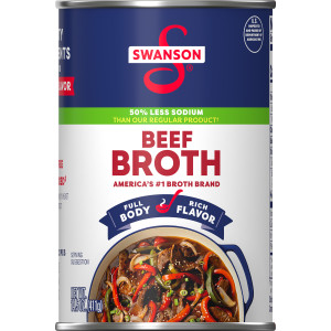 Swanson® 50% Less Sodium Beef Broth, 14.5 oz Can
