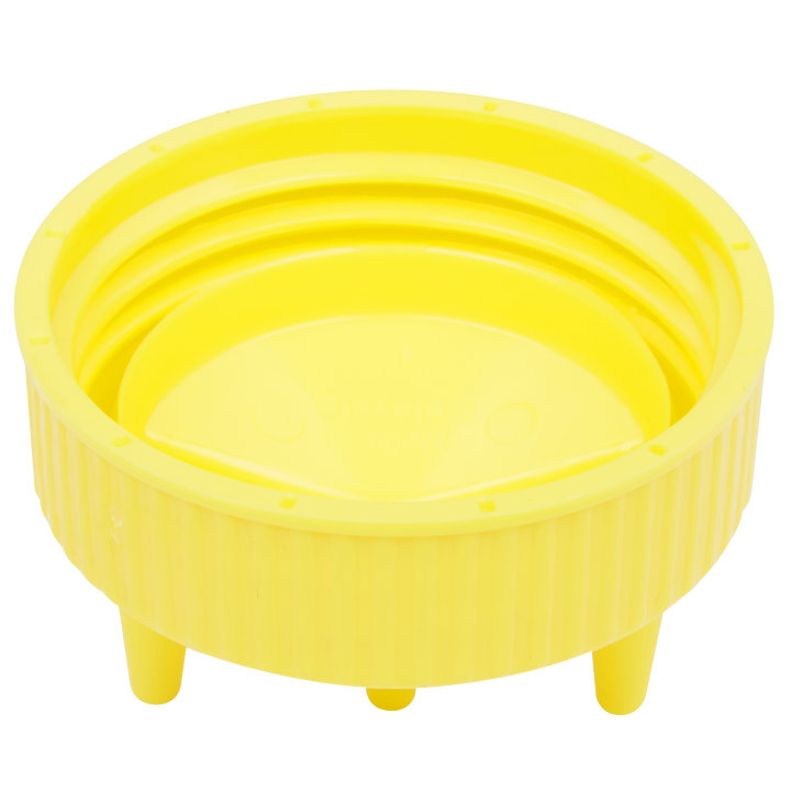 Traex® wide-mouth squeeze dispenser Tri Tip™ replacement cap in yellow