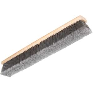Carlisle, Flo-Pac, 24in, Flagged Bristle Hardwood Push Broom Head, Polypropylene Bristles, Gray