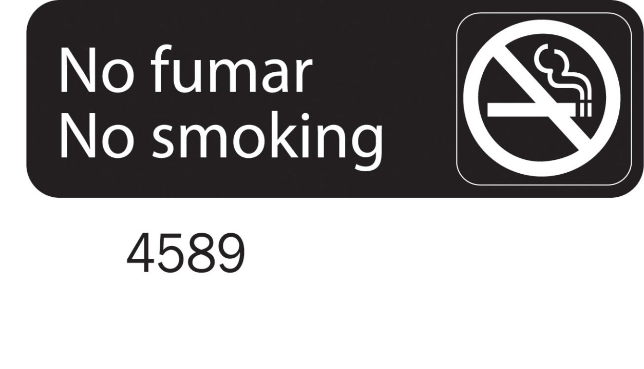 Foreign Language Symbol Signs - No Fumar/No Smoking