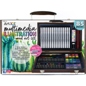 Multimedia Illustration Wood Art Set, 85 Pieces