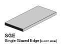 Sanibel White Sand 3×9 Trim Tile Crackle Glossy (3″ Glazed Edge)