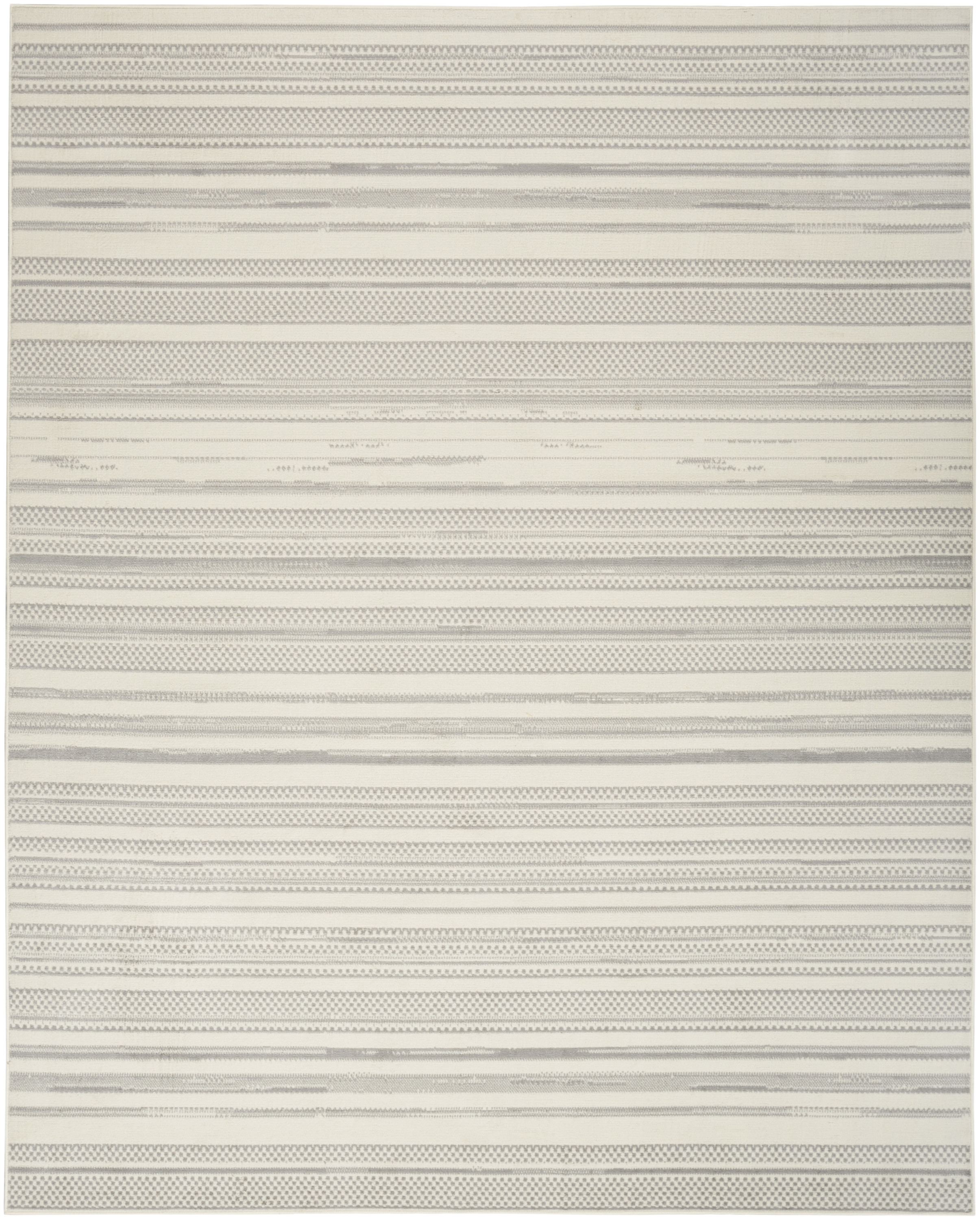 Nourison Grafix 5'3" x 7'3" Ivory Grey Modern Indoor Rug