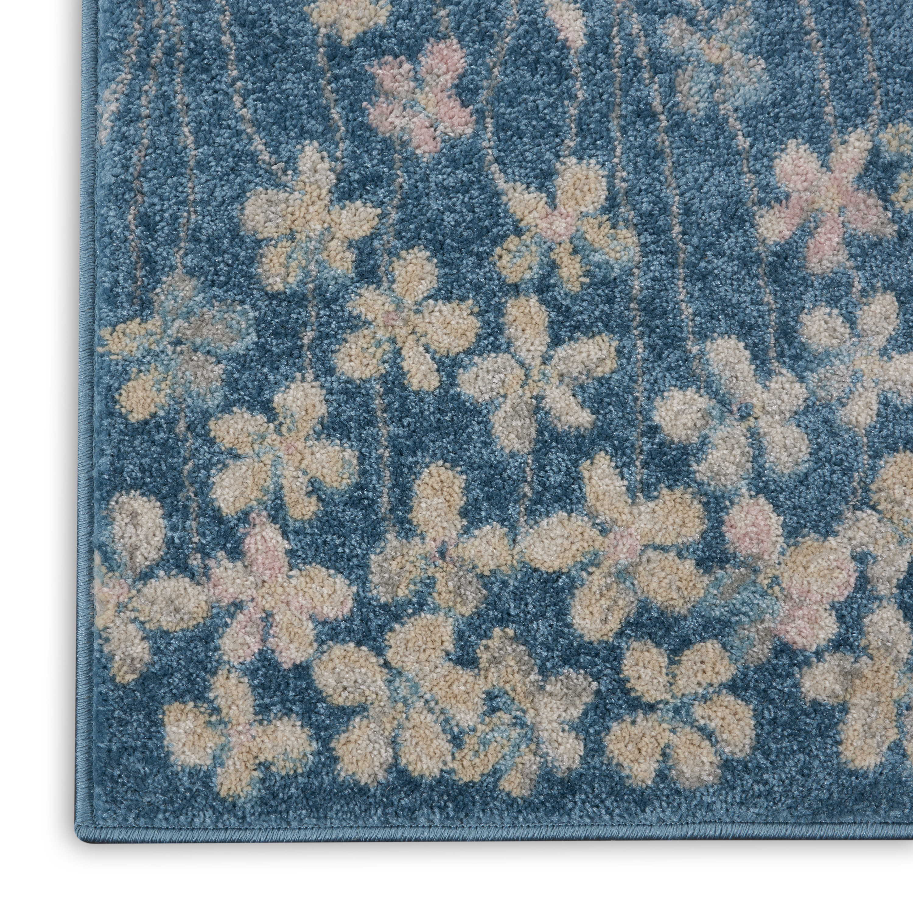 Nourison Tranquil 2' x 4' Turquoise Contemporary Indoor Rug