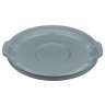 Rubbermaid Commercial, BRUTE, Self-Draining, Round, Resin, 10 gal, Gray, Receptacle Lid