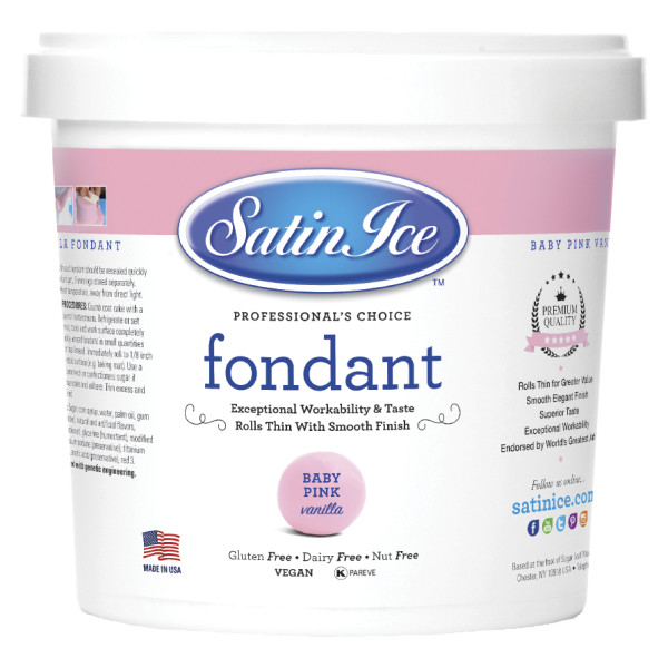 Satin Ice Baby Pink/Vanilla 2 lb. Fondant