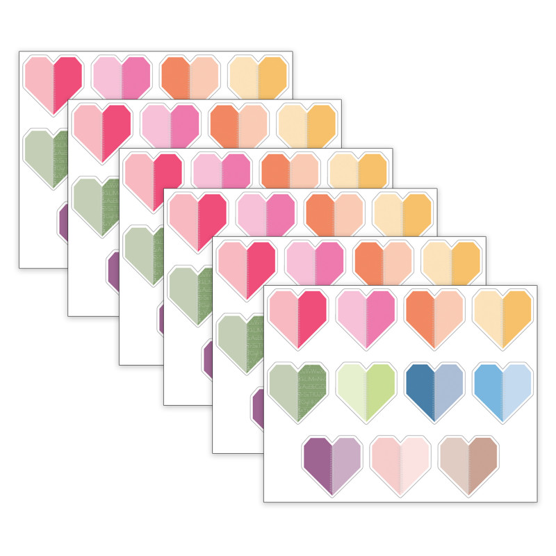 Crafty and Cool Handmade Hearts Cutouts, 36 Per Pack, 6 Packs