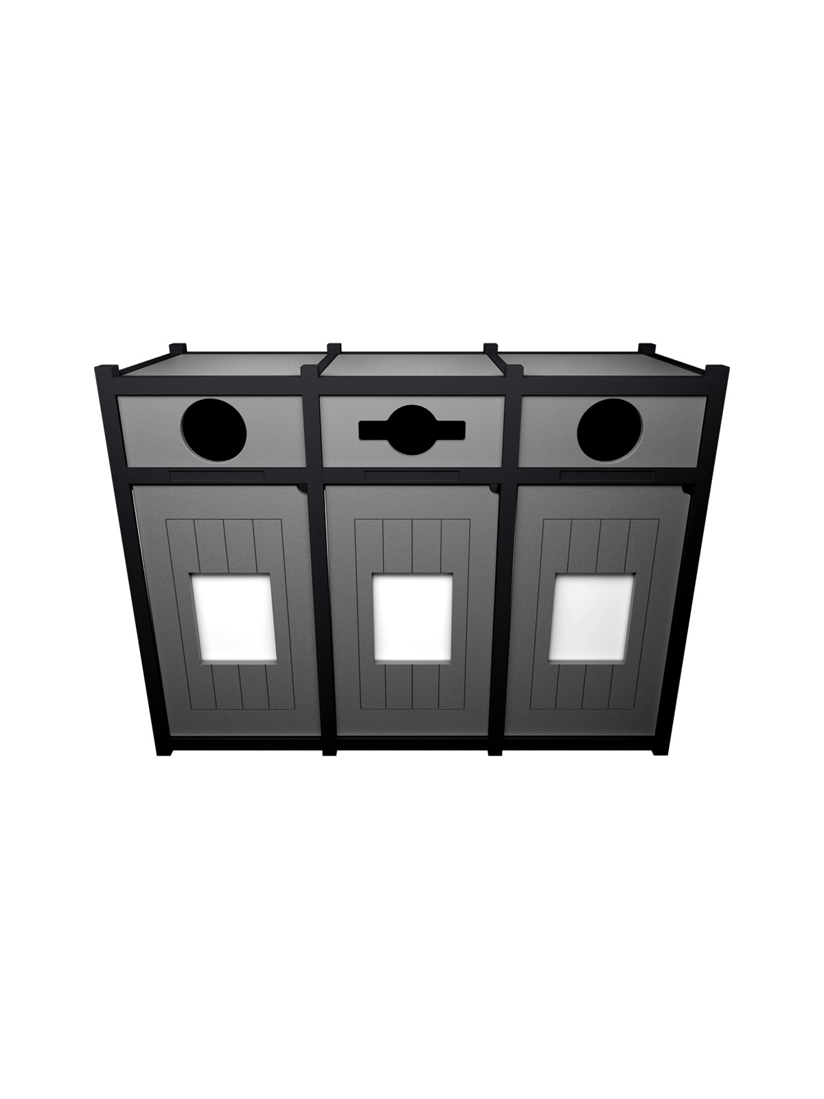 VISION – Triple – Unit – Circle-Mixed-Circle – Grey-Black