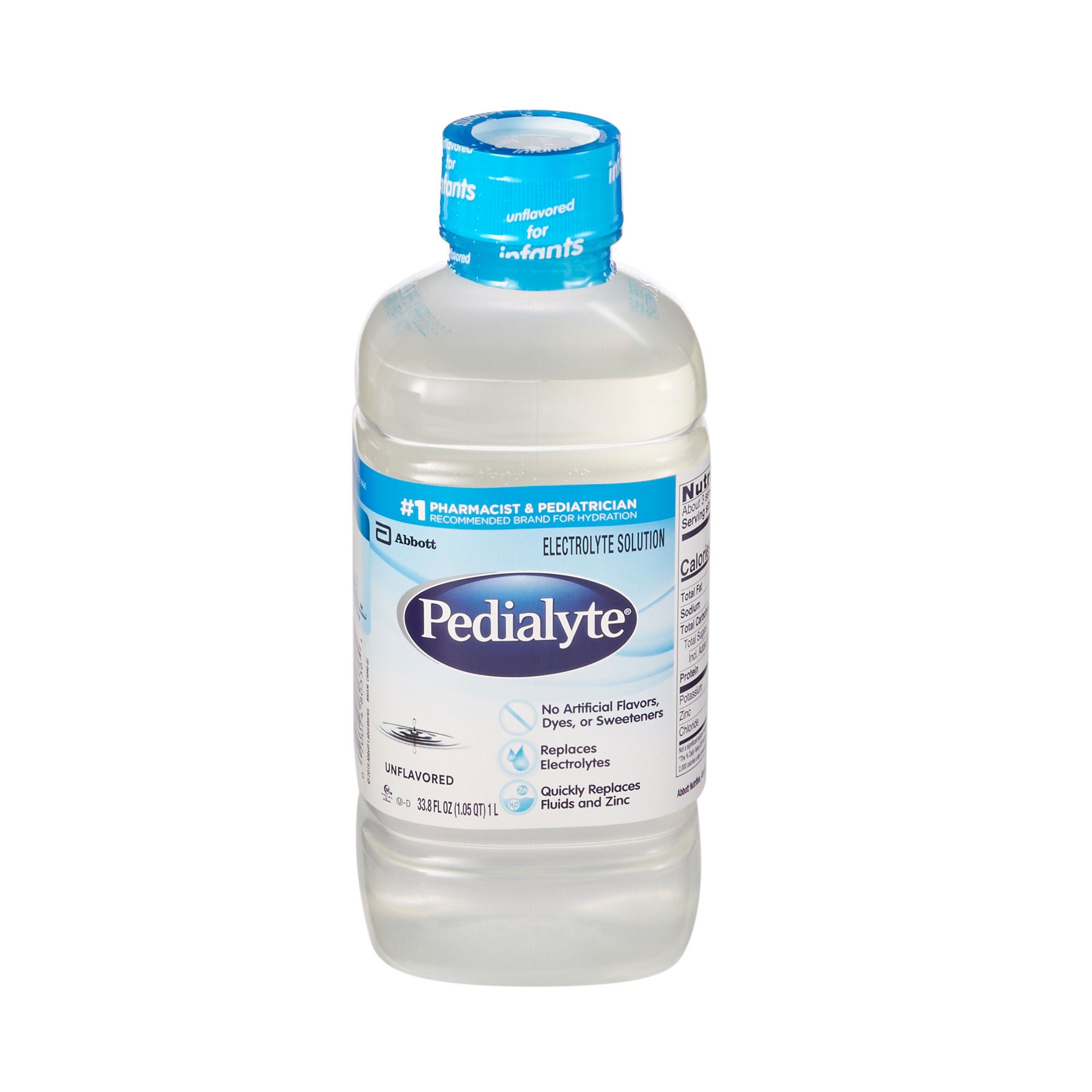 Pedialyte® Electrolyte Solution Unflavored, 1 Liter Bottle