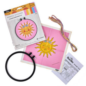 Dreamy Sun Stamped Embroidery Kit, 6 Inch