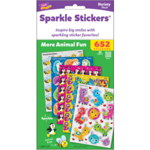 Animal Fun Sparkle Stickers&reg; Variety Pack, 656 ct