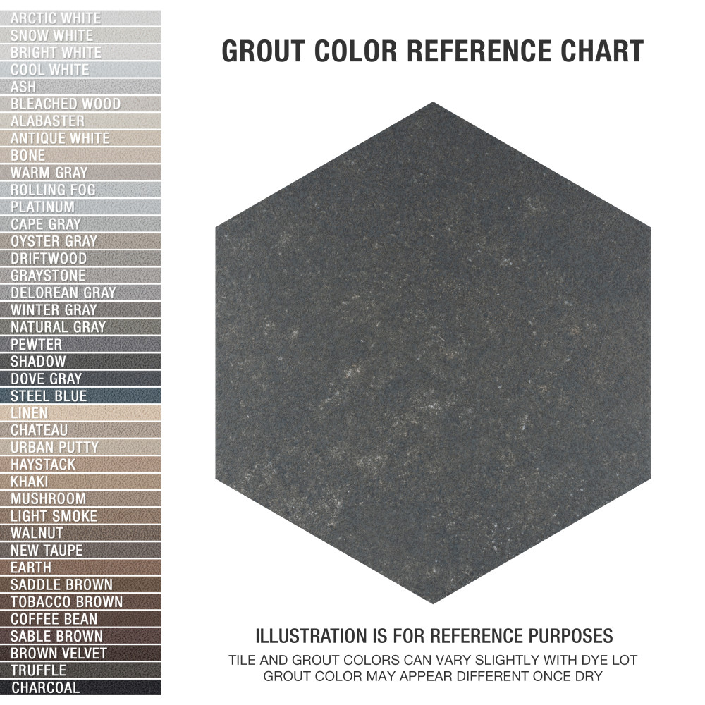 Traffic Hex Dark Grey 8-5/8 in. x 9-7/8 in. Porcelain Floor and Wall Tile