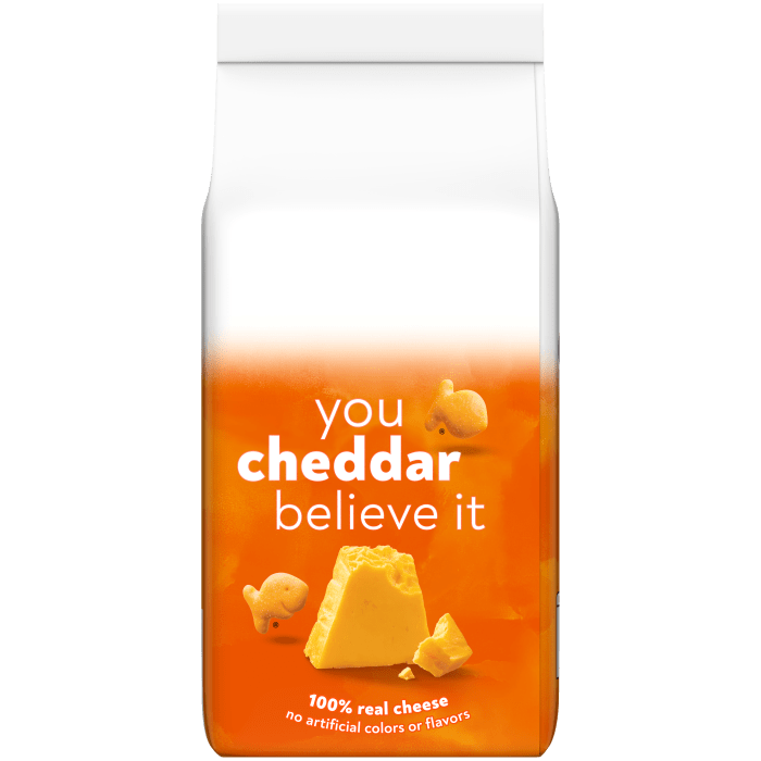 Goldfish® Cheddar Baked Snack Crackers, 6.6 oz, bag - Back Image