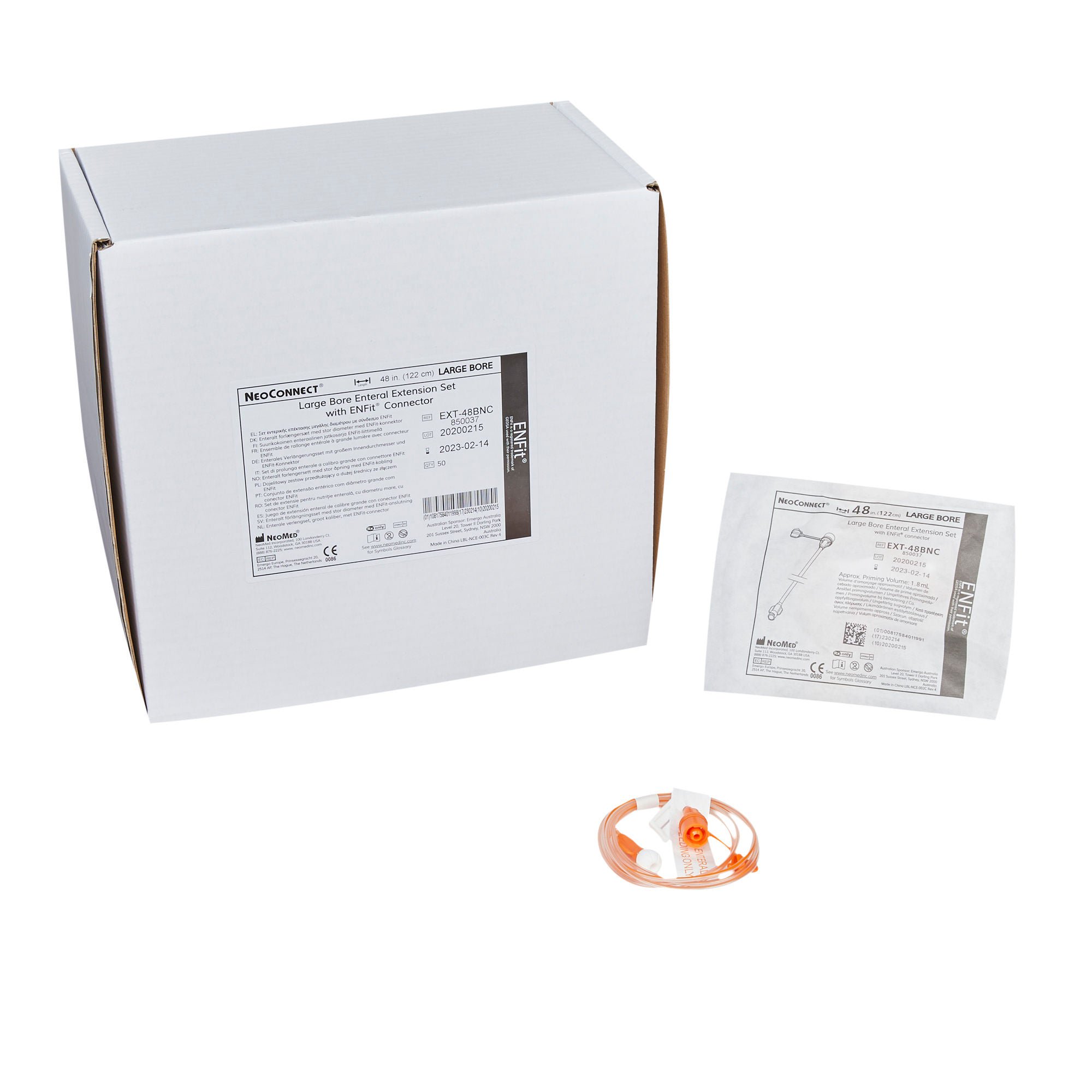 Avanos Medical Sales LLC EXTENSION SET, ENT LG BORE W/CONN ORG 48" (50/PK)