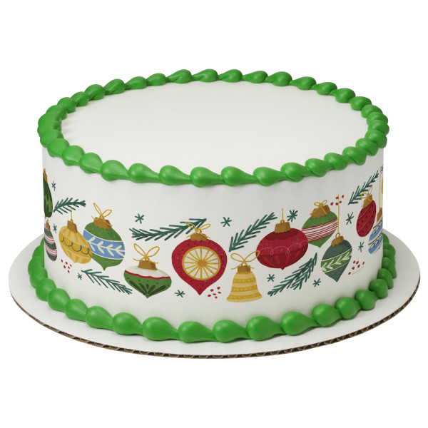 Festive Ornaments PhotoCake® Edible Image® Strips