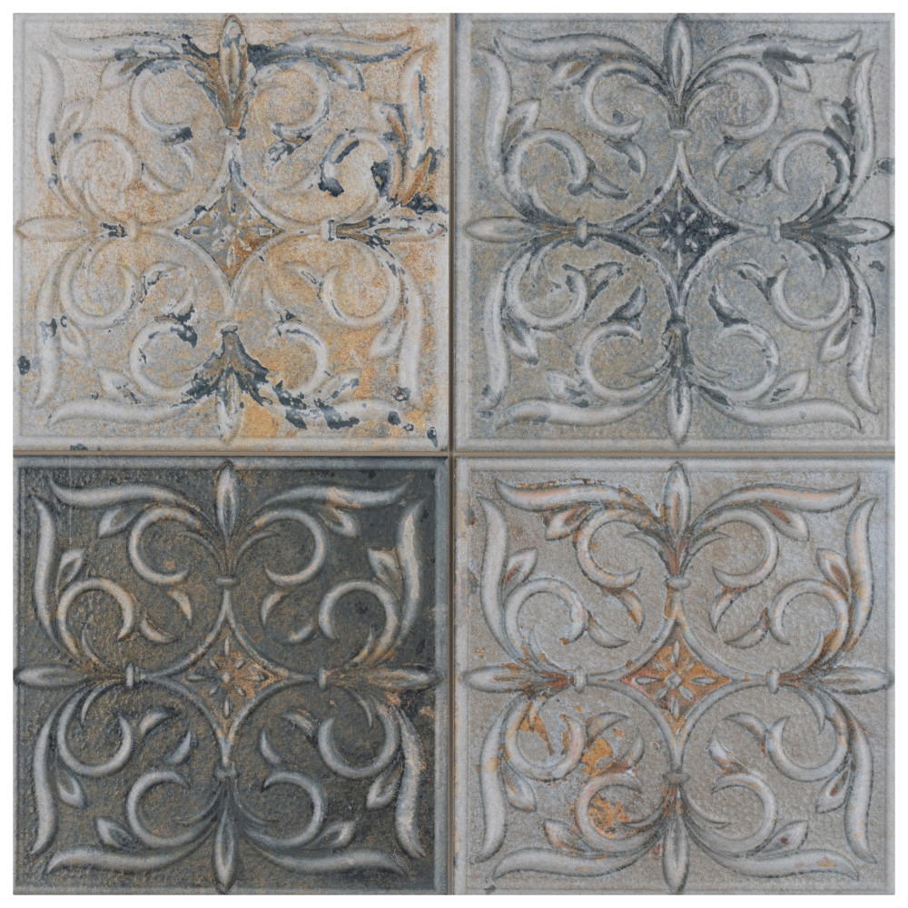 Antigua Lis Mix 13 in. x 13 in. Porcelain Wall Tile